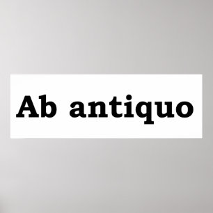 Póster Antiquo de Ab