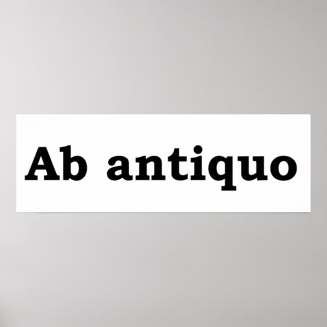 Póster Antiquo de Ab (Frente)