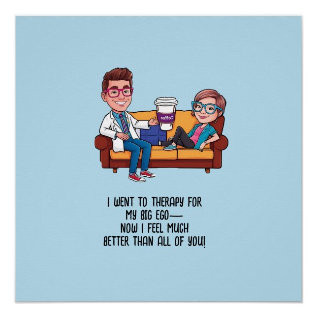 Póster ANTISTRESS psychiatrist THERAPIST MENTAL HEALTH (Anverso)