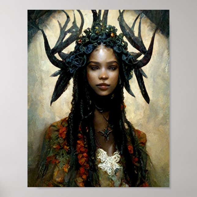 Póster Antler Fae 3 Fairy Fantasy Art Poster (Frente)