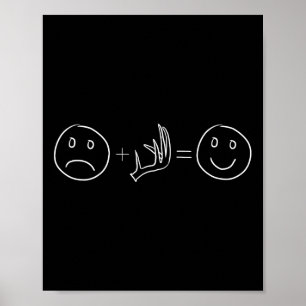 Póster Antler For Deer And Elk Shed Hunters Regalo.