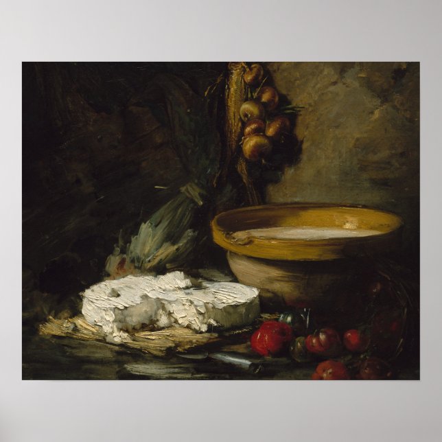 Póster Antoine Vollon - Vida fija con queso (Frente)