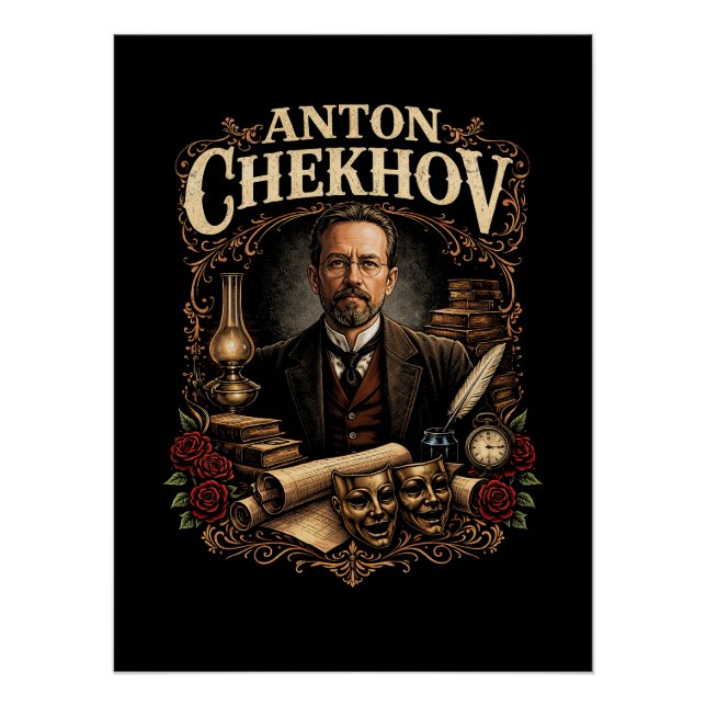 Póster Antón Chéjov (Anverso)