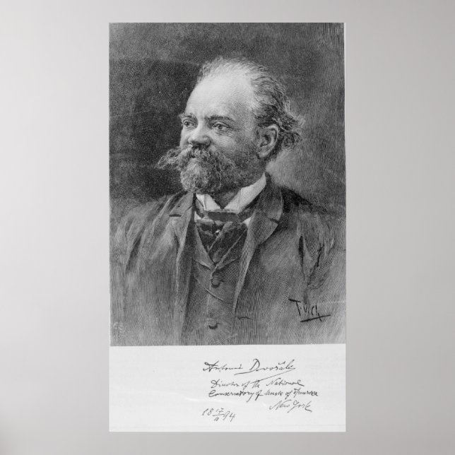 Póster Anton Dvorak, 1894 (Frente)