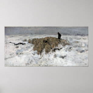 Póster Anton Mauve Rebaño de ovinos con pastor