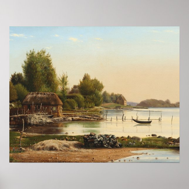 Póster Anton Thorenfeld - Paisaje en Svendborg Sund (Frente)