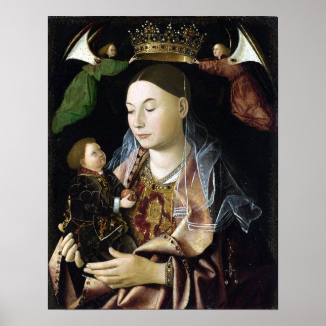 Póster Antonello da Messina Madonna Salting (Frente)