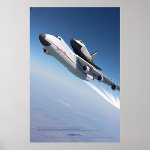 Póster Antonov An-225 Mriya y transbordador Buran