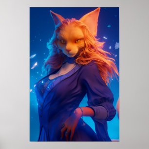 Póster Antrono elegante de gato