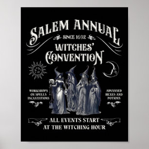 Póster Anual desde 1692 Convención de Brujas Hallowe