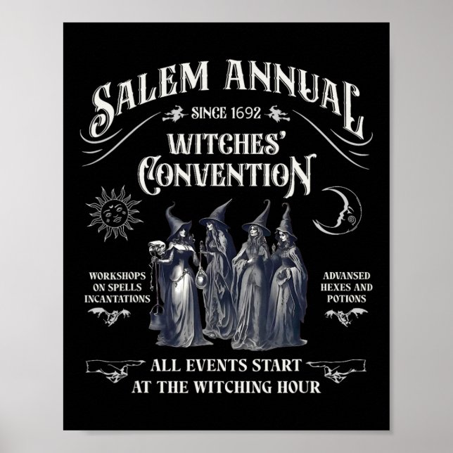 Póster Anual desde 1692 Convención de Brujas Hallowe (Frente)