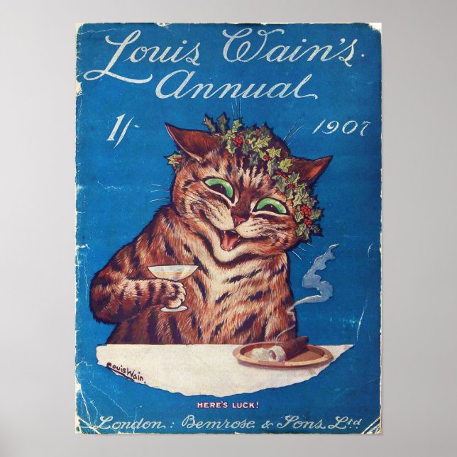 Póster Anuario de Louis Wains 1907 (Frente)