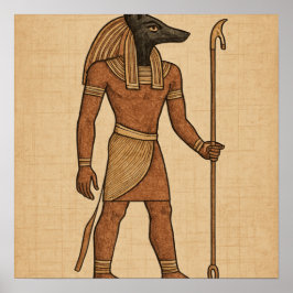 Póster Anubis Antiguo Poster Egipcio Papiro
