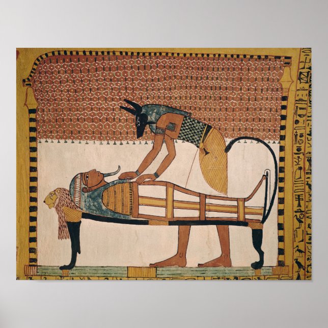 Póster Anubis asiste a la momia de Sennedjem (Frente)