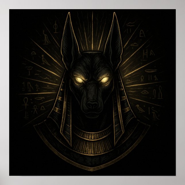 Póster Anubis Dios de la Vida Posterior - Mitología Egipc (Frente)