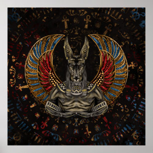Póster Anubis - Dios egipcio