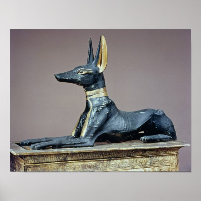 Póster Anubis, dios egipcio de los muertos de un pecho (Frente)