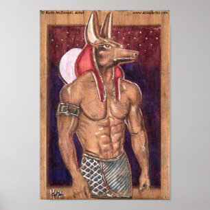 Póster Anubis en la madera: www.AriesArtist.com