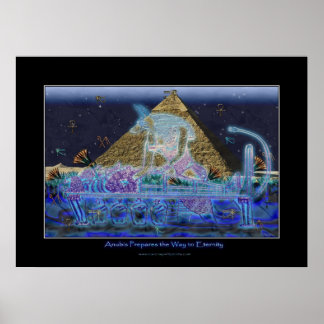 Póster "Anubis prepara el camino a la eternidad" Poster d