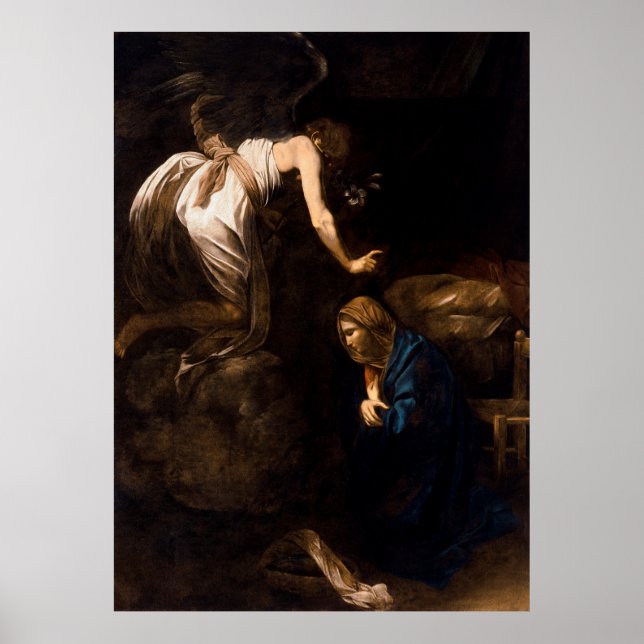 Póster Anunciación de Caravaggio (1608) (Frente)