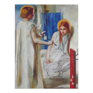 Póster Anunciación de Dante Gabriel Rossetti