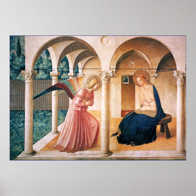 Póster ANUNCIACIÓN de Fra Beato Angelico Poster (Frente)