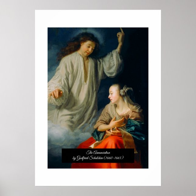 Póster Anunciación de Godfried Schalcken (Frente)