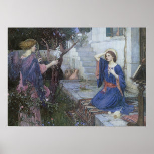 Póster Anunciación de John William Waterhouse