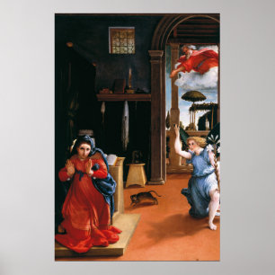 Póster ANUNCIACIÓN DE RECANATI por Lorenzo Lotto