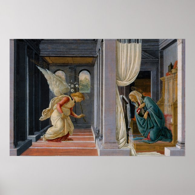Póster Anunciación de Sandro Botticelli (Frente)