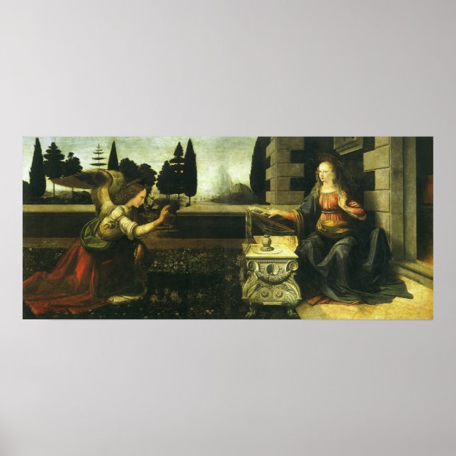 Póster Anunciación del Señor por Leonardo da Vinci (Frente)