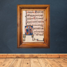 Anunciación Manuscrito Medieval Illuminated