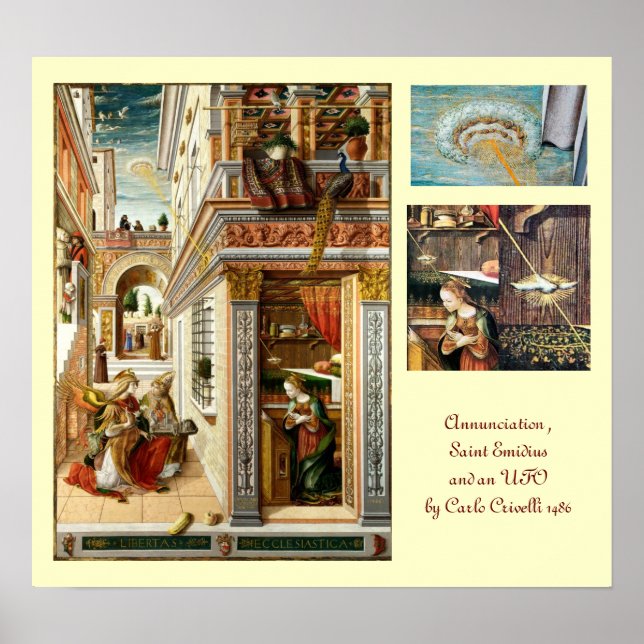 Póster Anunciación, San Emidio y un OVNI (Frente)