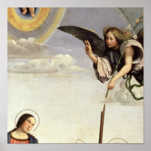 Póster Anunciación y santos