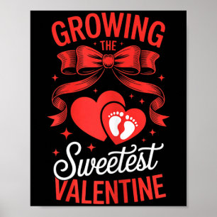 Póster Anunciando el Embarazo del Día de San Valentín Más