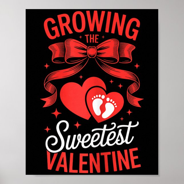 Póster Anunciando el Embarazo del Día de San Valentín Más (Frente)