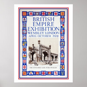 Póster Anuncio 1924 de la exposición del Imperio
