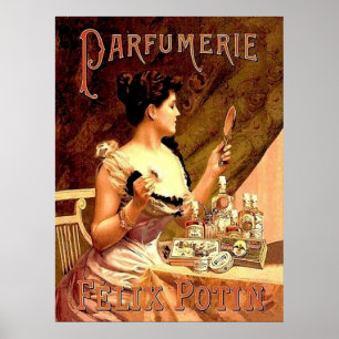 Póster Anuncio antiguo de tienda de perfumes