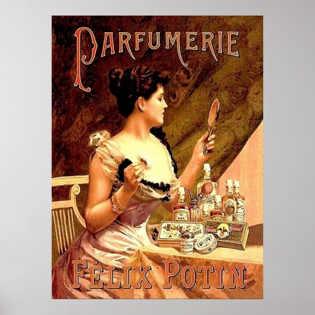 Póster Anuncio antiguo de tienda de perfumes (Frente)