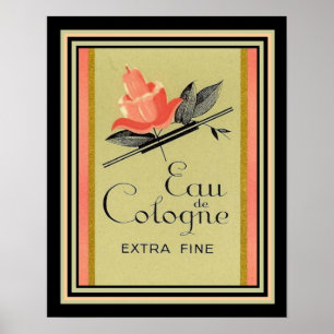 Póster Anuncio Art Deco Colonia Francesa 16 x 20