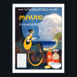 Póster Anuncio Art Deco Mavis Perfume 1920<br><div class="desc">Reproducción de un anuncio de Fred L. Packer Mavis Perfume de agosto de 1920. El anuncio dice "Mavis. ¡Irresistible! Agua de baño Mavis. Refrescante - fragante - delicioso! Un lujo de verano que se ha convertido en una necesidad - porque trae un confort inusual. Mavis Face Powder. Ni artificialmente pesada...</div>