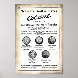Póster Anuncio de 1915 de Colonel Golf Balls