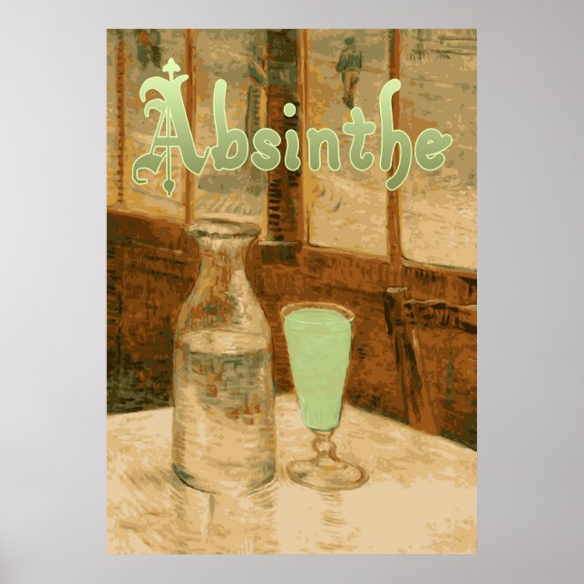 Póster Anuncio de Absinthe Art Nouveau (Frente)