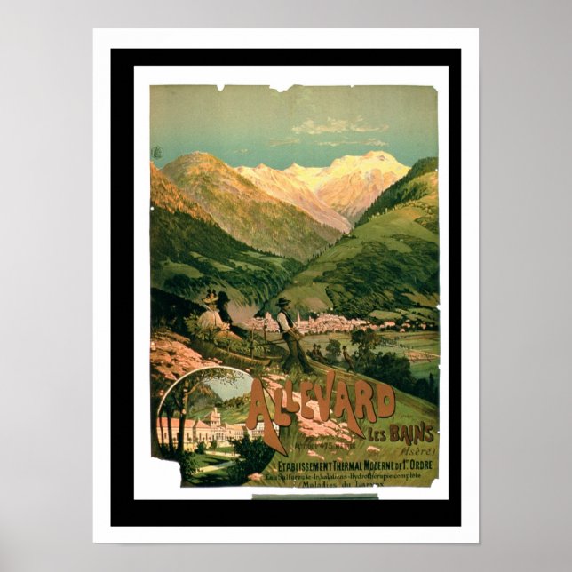 Póster Anuncio de "Allevard Les Bains", Isere (col. (Frente)