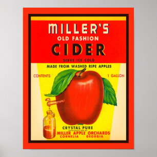 Póster Anuncio de Apple Cider Miller
