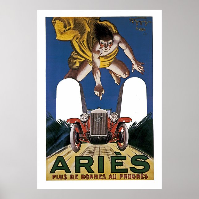 Póster Anuncio de Aries de época (Frente)