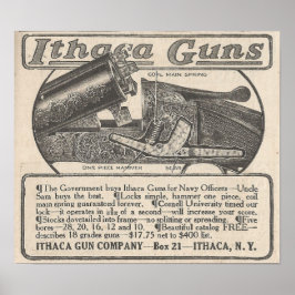 Póster Anuncio de armas de Ithaca de 1913