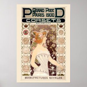 Póster Anuncio de Art Nouveau de París