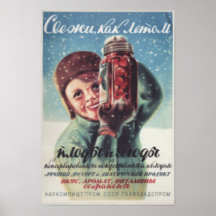 Póster Anuncio de artículos en lata