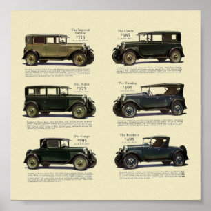 Póster Anuncio de automóviles Vintage 1928